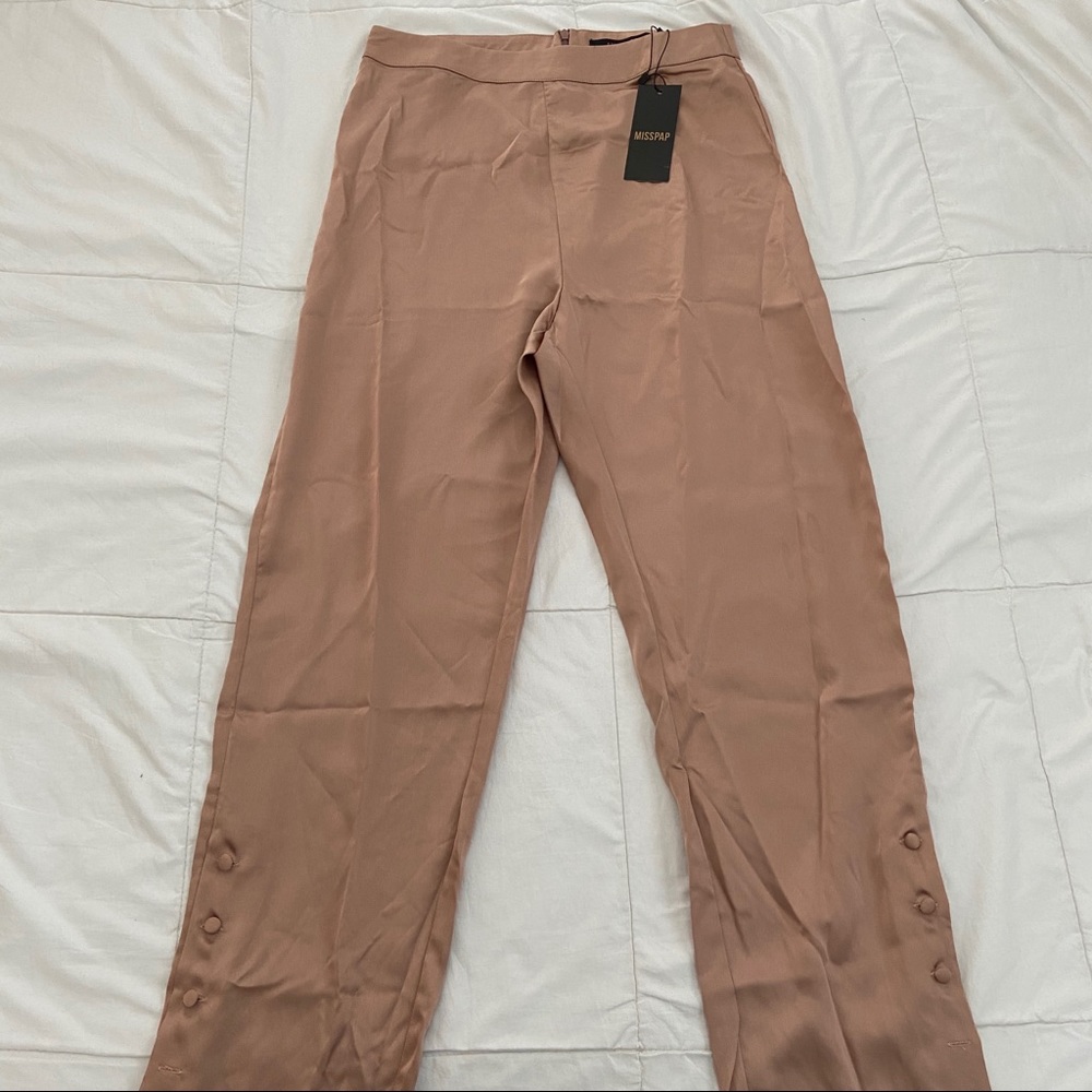Brand New - Satin High-Waisted Trousers